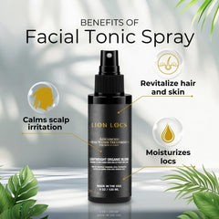Beard Gains Lion Locs Rosewater Spray mist delivering lightweight moisture
