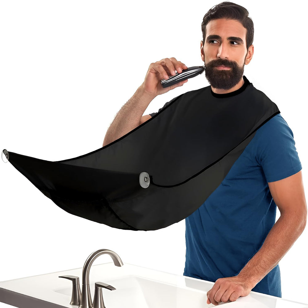 Beard King delantal para barba visto en Shark Tank evita desorden durante el afeitado