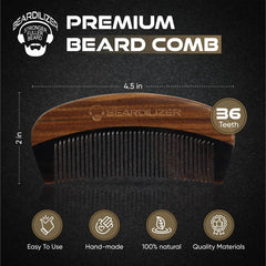 Beardilizer peine premium con estuche portátil incluido para retoques sobre la marcha.