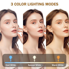 Bearolve maquillaje espejo rotación 360 grados para ver rostro y cuello sin esfuerzo.