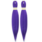 Beauday cabello morado para trenzas preestirado, ahorro de tiempo y aspecto natural.