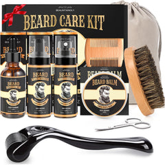 Beauntangly kit crecimiento barba aceite: nutrición suave para barba.
