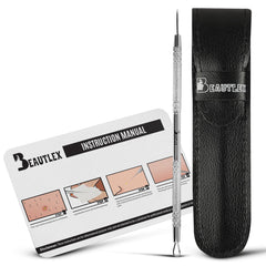 Lanceta Beautlex para milia con ángulo dual, extracción precisa y suave.