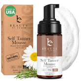 Beauty by Earth Autobronceador Mousse: aplicación rápida para bronceado natural.