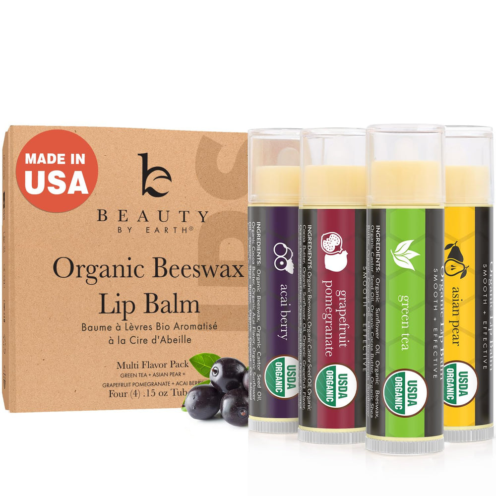 Beauty by Earth bálsamo labial pack multi-sabores ofrece hidratación suave para labios