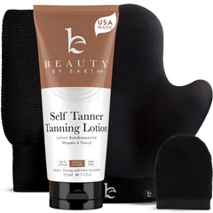 Beauty by Earth bronceador sin sol en botella para un bronceado gradual y natural.