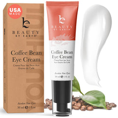 Beauty by Earth Caffeine Eye Cream - Bote elegante para uso diario alrededor de los ojos.