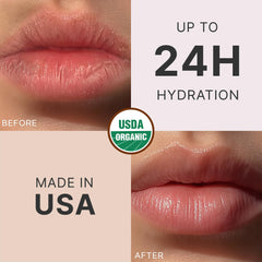 Envase del bálsamo labial Beauty by Earth, práctico para llevar.