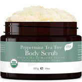 Beauty by Earth exfoliante corporal menta arbol te con aroma refrescante para piel suave