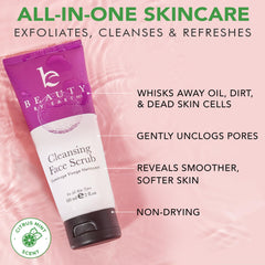 Beauty by Earth exfoliante facial desobstruye poros y revela tez fresca.