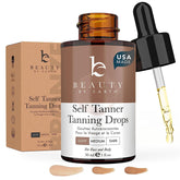 Beauty by Earth: gotas autobronceadoras para rostro, tono natural y suave.