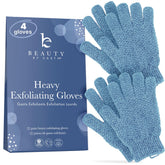 Beauty by Earth: guante exfoliante en ducha de 4 piezas para scrub profundo