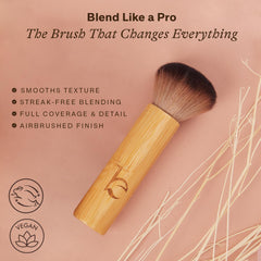 Beauty by Earth Kabuki para bronceador, difuminado natural