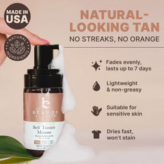 Beauty by Earth mousse auto-bronzante : texture légère pour une application naturelle