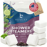 Tabletas de ducha Beauty by Earth con lavanda y bergamota para aromaterapia suave