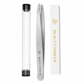 Pinzas Beauty Power con punta inclinada para precisión en cejas y vello