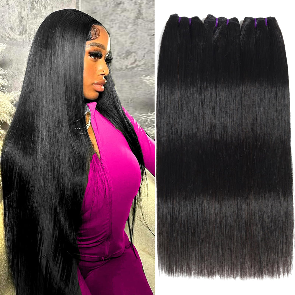 Beauty Queen bundles liso 20-24 pulgadas para cabello natural y fluido
