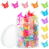 BEBEEPOO Clips mariposa mini brillantes, colección de 50, ideal para peinados diarios.