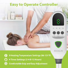 BECALIN manta calentadora con 9 niveles de calor se adapta a cada sesión.