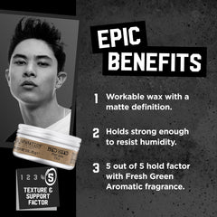 Bed Head cire matte résiste à l'humidité, garde la coiffure fidèle toute la journée.