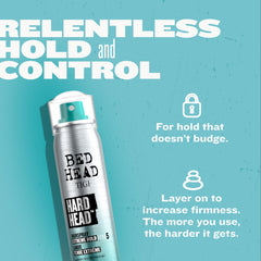 Bed Head Hard Head, aplicación en cabello seco para peinados más firmes.
