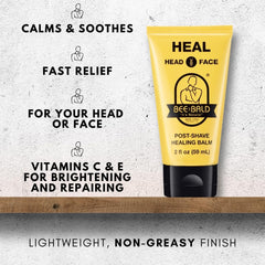 Bee Bald HEAL aplicación rápida posafeitado para pieles de todo tipo.