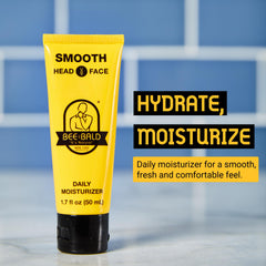 Bee Bald Smooth, aplicación diaria, crema ligera para rostro y cabeza.