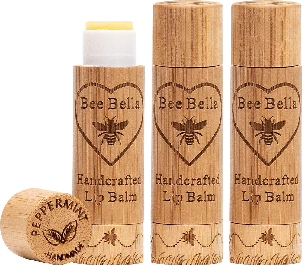 Bee Bella baume lèvres menthe - tube hydratant et rafraîchissant.
