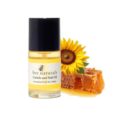 Bee Naturals Aceite para uñas y cutículas, botella con gotero para cuidado diario.