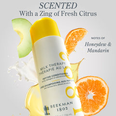 Beekman 1802 Lait Thérapie Peptide Conditionneur – cheveux teints protégés et éclat maintenu.