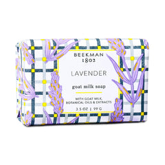 Beekman 1802 barra jabón leche de cabra lavanda, suave para piel sensible.