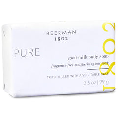 Beekman 1802 Jabón de Leche de Cabra sin fragancia, barra cremosa para piel sensible.