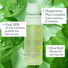 Beekman 1802 Magnesium Milk Barrier Reset Jelly Mist – brume légère hydratante pour peau sensible