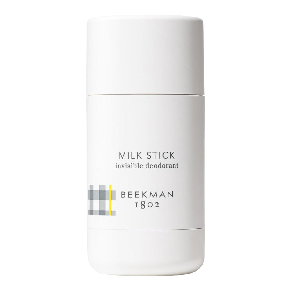 Beekman 1802 Milk Stick desodorante corporal invisible con envase compacto.
