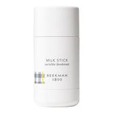Beekman 1802 Milk Stick desodorante corporal invisible con envase compacto.