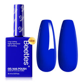 Beetles Blue Gel Nail Polish royal blue bottle for bold color at home