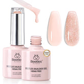 Beetles Builder Gel Amber Embrace bottle for smooth, quick color application.