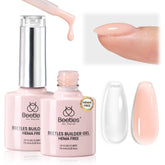 Beetles Builder Gel claro en frasco para recubrimientos duraderos y naturales.