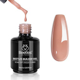 Beetles Builder Gel en bote nude, acabado natural para uñas elegantes