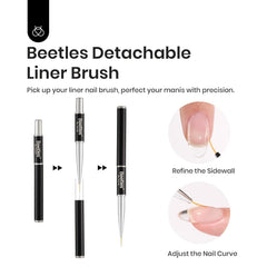 Beetles Builder Gel con pincel liner para control preciso
