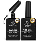 Beetles Capa Superior Gel uñas, brillo alto para acabado duradero.