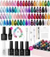 Beetles Gel Polish: paleta de 36 esmaltes gel con efectos ojo de gato para uñas.