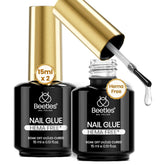 Beetles cola uñas 15ml: botella clara para fijación fuerte de tips de acrílico