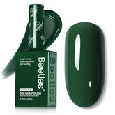 Beetles Dark Green Gel Polish bottle view for color accuracy and preview
