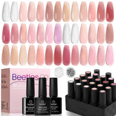 Beetles vernis gel rose pastel avec palette de 20 couleurs pour ongles éclatants et faciles