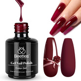 Beetles Esmalte en Gel Rojo Vino Profundo en botella de 15 ml para manicuras duraderas