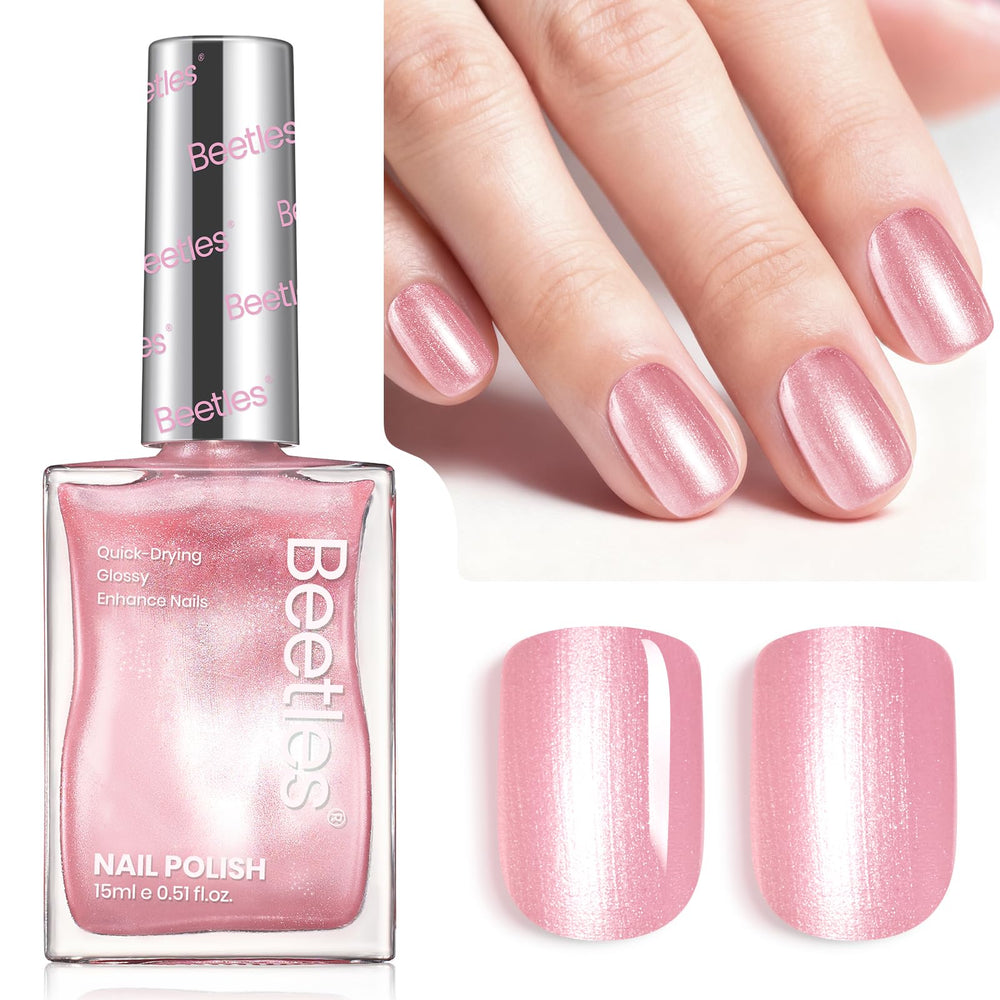 Beetles esmalte en gel rosa, secado rápido, fácil de usar en casa