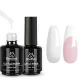 Beetles set gel blanco de 15 ml para uñas francesas con acabado brillante