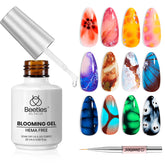 Beetles Blooming gel de uñas sin HEMA para efecto blooming.