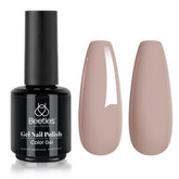 Beetles esmalte gel tono desnudo gris taupe, acabado neutro ideal para cualquier ocasión.